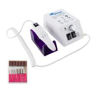 SINA Kit Ponceuse Prof Electrique Lime Ongles Manucure Modèle Eco Line Blanc