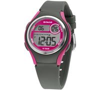 SINAR Montre de Jeunes Numérique Quartz Fille Silicone Bande XE-64-8 Gris Rose