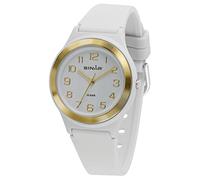 SINAR XB-48-0 Montre de sport analogique à quartz pour fille 10 bars Blanc doré, Or blanc., bracelet