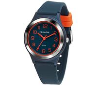 SINAR XB-48-12 Montre de sport analogique à quartz étanche 10 bars Bleu foncé/orange, bleu foncé, Sangle