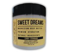 Sinarie Sweet Dreams Beurre corporel émulsifié avec magnésium, 100 ml, beurre de mangue, huile de magnésium de qualité supérieure, ingrédients naturels, lotion de magnésium, citron et bois
