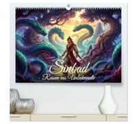 Sinbad - Reisen ins Unbekannte (hochwertiger Premium Wandkalender 2027 DIN A2 quer), Kunstdruck in Hochglanz: Fantastische Sinbad-Abenteuer in 12 eindrucksvollen Bildern.