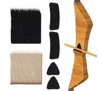 Sinbana 4 Ensembles Repose-Flèches pour Arc Classique, Fourrure Synthétique Repose-Flèches Autocollant en Feutre Antidérapant pour Arc Classique et de Chasse Entraînement au Tir en Extérieur