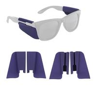 Sinbana 4pcs Protèges-Côtés Lunettes Connectées pour Ray-Ban Meta Wayfarer/Skyler, Conception Anti-Dérapante Silicone Accessoires Protection Lunettes Intelligentes Léger à Porter (Bleu Foncé)
