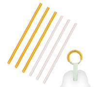 Sinbana 6pcs Clips de Verrouillage pour Poupées, Anneau de Verrouillage en Plastique Éviter La Perte Votre Précieuse Poupée Clip Verrouillages Portable pour Jouets (Doré, Transparent)