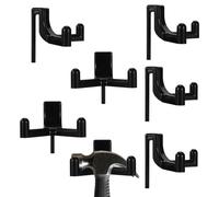 Sinbana 7pcs Crochet Abri Jardin pour Rubbermaid, Crochets Rangement Abris de Jardin Robustes en Plastique Faciles à Installer pour Ranger les Outils et Gagner de la Place(Noir)