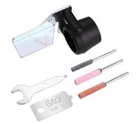 Sinbana Affûteur Chaîne Tronçonneuse 1453 pour Dremel, Ensemble d'Accessoires Outil Rotatif avec Pierres à Affûter et Guide d'angle pour Outils de Jardinage d'Extérieur