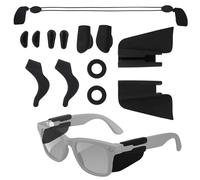 Sinbana Kit D'accessoires pour Lunettes Connectées Ray-Ban Meta Wayfarer/Skyler/Headliner Comprend des Clips D'oreille Plaquettes Nasales une Sangle Ajustable et des Protections Latérales