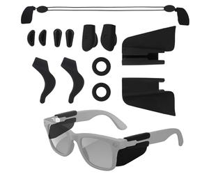 Sinbana Kit D'accessoires pour Lunettes Connectées Ray-Ban Meta Wayfarer/Skyler/Headliner Comprend des Clips D'oreille Plaquettes Nasales une Sangle Ajustable et des Protections Latérales