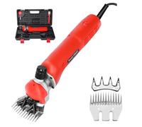 Sinbide 690W Tondeuse Electrique Mouton, 6 Vitesses Réglables, Moteur puissant, Machine de Cisaillement Professionnelle pour Tondeuse Animaux Laine Chèvre (Rouge)