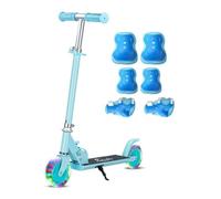 Sinbide Trottinette Scooter Enfant Ados, Patinette Fille Garçon, Pliable Hauteur Réglable, Freinage à Pied, Roues LED, 5-12 Ans