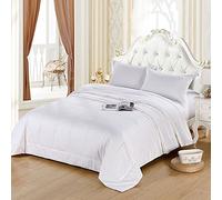 Since Silk Couette en 100 % soie de mûrier - Anti-allergie - À longs fils naturels - Remplie de soie pure - Douce et respirante - Super King (260 x 220 cm)