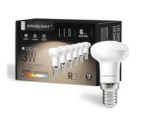 SINCELIGHT 3W Ampoules LED avec culot E14, Réflecteur R39 avec diffuseur laiteux, Effet de lumière douce, Blanc Neutre 4000K, Couleur Riche RA≈92, Paquet de 6