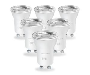 SINCELIGHT GU10 RAR11 Ampoule à Réflecteur(Ø35mm) LED avec Culot Gu10, 3W, 280 Lumens, équivalent halogène 25W, 6000K (Blanc Froid), Couleur Magnifique RA≈85, Angle de Faisceau 35°, Lot de 6