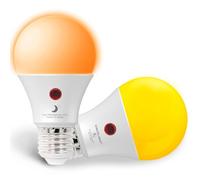 SINCELIGHT Répulsif à Moustiques Ampoule LED avec double capteur crépusculaire, S'allume et s'éteint automatiquement en fonction de la lumière du jour, pour l'extérieur, 9W, E27 Edison, 2 Pièces