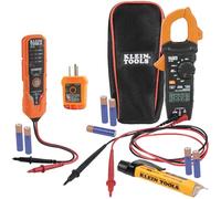 Sincelo Klein Tools CL120VP Electrical Voltage Test Kit with Clamp Meter, Three Testers, Test Leads, Pouch and Batteries