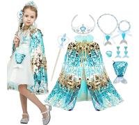 Sincere Party 10 PCS sirène paillettes bleu Princesse chapeau avec sac bijoux grand cadeau pour les petites filles de 3-8 ans