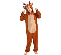 Sincere Party Combinaison enfant en laine girafe, combinaison enfant renne Noël S(4-6)