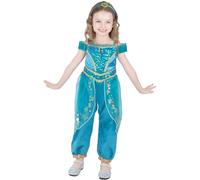 Sincere Party Costume de jasmin de fille avec bandeau et bracelet 3-4 ans