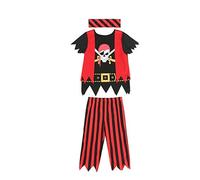 Sincere Party Costume de pirate pour enfants, 3pcs Pirate Cosplay Dress Up Adorble for Unisexe Kids 5-6 ans