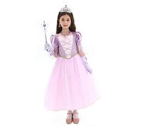 Sincere Party Déguisement de princesse Raiponce pour filles, Déguisement de jeu de rôle Raiponce avec accessoires 9-10 ans