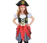 Sincere Party Fille pirate costume pirate bcaneer princesse robe de luxe pour enfants 3-10 ans