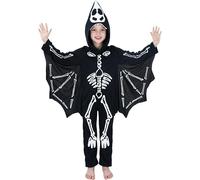 Sincere Party Glow in the Dark Bat Costume Costume à capuche à capuche avec des ailes attachées pour les enfants (5-7)