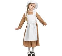 Sincere Party Victorienne filles vêtements robe en coton Journée mondiale du livre semaine fille Fantaisie Robe marron S 4-6