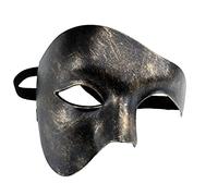 Sincerity Craft Jolis masques de bal masqué de luxe noirs et dorés, 45,7 x 22,7 x 35,6 cm