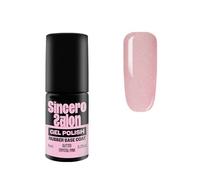 SINCERO SALON Rubber Base Gel Glitter Crystal Pink - Base Rubber Constructrice - Gel de Renforcement pour Ongles Naturels et Fragiles - Reconstruction & Extension Légère - UV LED Gel Pour Ongle - 6ml