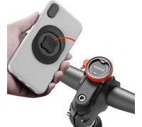 sincetop Support de téléphone vélo Universel, Porte-téléphone en Aluminium pour Bouchon de Potence, adapté aux vélos de Montagne et de Route, Fixation Rapide avec Pince de Guidon VTT【Sér. C-1re gén.】
