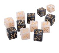 SinChic Compteurs de Dés,12 PCS Token Dice D6 Jeu de Dés de Fidélité Blanc +1/+1 et Noir -1/-1 Compatible avec l'accessoire de Jeu MTG CCG Card