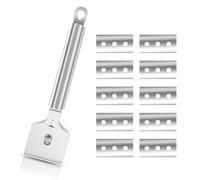 SinChic Grattoir Plaque Vitrocéramique,Grattoir à Vitre Professionnel avec 10 Lames de Rechange Vitres Miroir Sol Nettoyage Grattoir Grattoir de Nettoyage pour Gratter Peinture Papier Peint