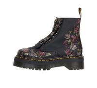 SINCLAIR DECAYED ROSES- Stivali in nappa lavorata marchio DR.MARTENS 39/BLACK NAPPA