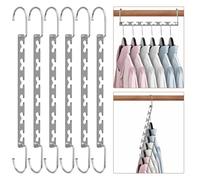 Sindax Lot de 6 cintres magiques en acier inoxydable durable pour vêtements, garde-robe, pantalon, manteau et costume