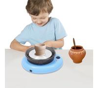 Sindipanda Mini disque de poterie de 15 cm - Machine à roue en céramique avec vitesse réglable - Pour bricolage, débutant en poterie - Machine à roue en céramique pour enfants de 0 à 180 tr/min (bleu)