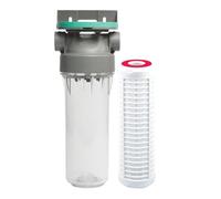 SINEA - Pack filtre à eau 9"3/4 + cartouche lavable polyamide 50 microns - porte filtre PET transparent, anti sédiments, installation domestique, protection chauffe eau & appareils