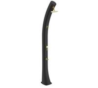Sined Sole Xxl Curved Hd Douche Solaire En Polyethylene Avec Robinet Et Lavepieds Noir Reservoir De 40l Tête De Douche Ronde Lavepieds Accessoires En Metal Couleur Or