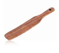 Sinède en bois, 25,5x3,8 cm / 10x1,5 pouces Crème en teck Long Poignée pot spatule non bâton Cuisine Cuisine Spatule Ustensile Ustensile pour la cuisson, la cuisson