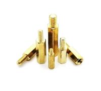 SINEKY 10 pièces en Laiton Massif cuivre M3 M4 Carte mère PCB entretoise hexagonale Pilier Colonne mâle Femelle entretoise Boulon(Male-Female,8MM_10PCS M3)