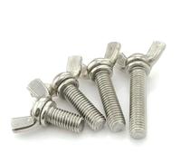 SINEKY 5/10 pièces M3 M4 M5 M6 M8 304 boulons à Oreilles en Acier Inoxydable, écrou à Oreilles, vis Papillon(M8*35-5PCS)