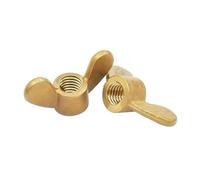 SINEKY 5 pièces M3 M4 M5 M6 M8 M10 M12 M14 écrous à Oreilles en Laiton écrous Papillon en cuivre écrou à serrer à la Main(Size:M14)