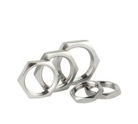 SINEKY Écrou de Blocage Hexagonal en Acier Inoxydable 304, raccord de Tuyau M8 M10 M12 M14 M16 M18 M20 M22 M24 Pas de M25-M38 1mm 1.5mm métrique Femelle 5 pièces/lot(Size:M20x1x27x4 (5pcs))