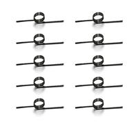 SINEKY Ressort de Torsion en Forme de V, 60/90/120/180 degrés, diamètre extérieur 10mm, Kit de Ressorts de Torsion à 3 Tours, diamètre du Fil 1.2mm, 10 pièces(180 Degrees)
