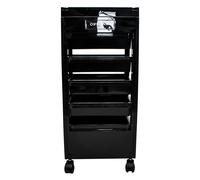 Sibel Table de service E-Trolley 5 tiroirs 4 roulettes pivotantes Noir