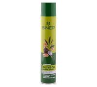 SINEP Laque brillante à l'huile d'olive, à l'huile de coco, à l'huile d'argan et à la vitamine E, hydratante, brillance soyeuse, 400 ml