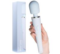 Sinful Luxy Magic Wand Vibro Extra Puissant - Bleu | 30 cm de longueur, 5,5 cm de diamètre, M1 chargeur USB magnétique, 7 modes de vibration, Silicone, 50 min d'autonomie, Noir