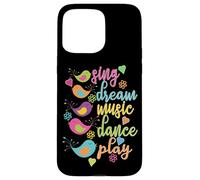 Sing Dream Music Dance Play Oiseaux colorés Coque pour iPhone 15 Pro Max