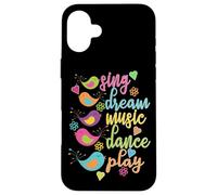 Sing Dream Music Dance Play Oiseaux colorés Coque pour iPhone 16 Plus