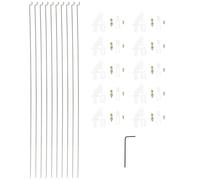 SING F LTD Lot de 10 kits de klaxon de commande d'avion à aile fixe RC 1,2 mm x 260 mm Tiges de poussée 1,3 mm réglable Connecteur de liaison Butée
